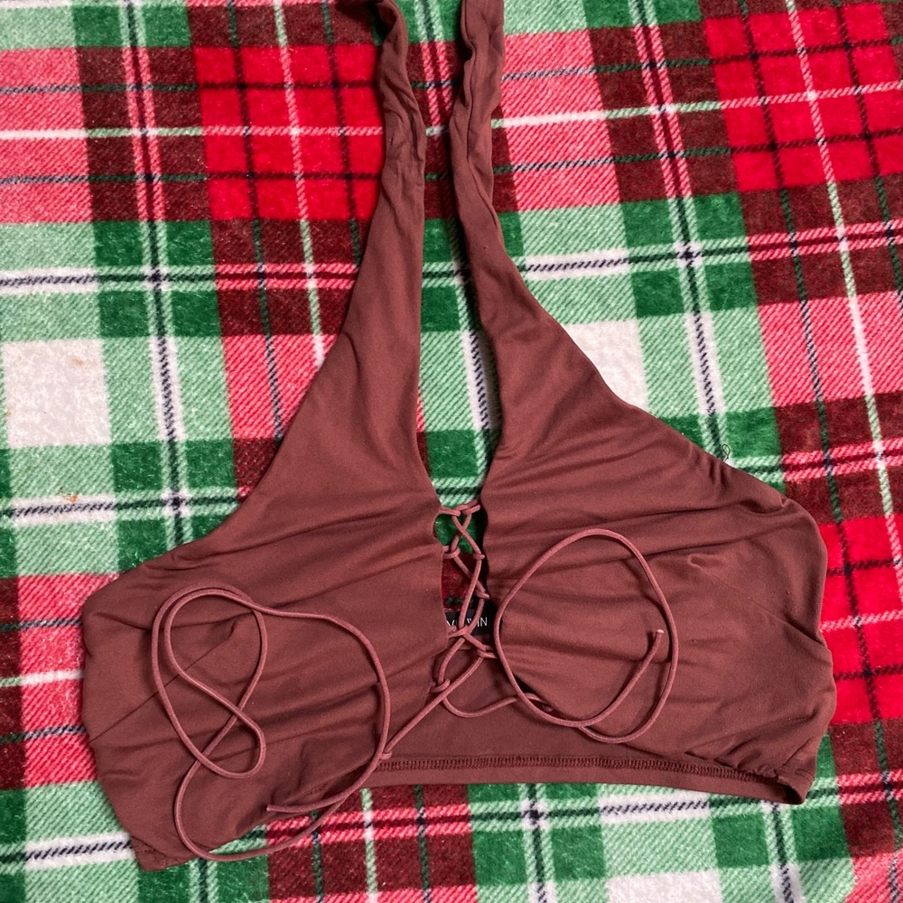 Brown 2pc set high waisted
